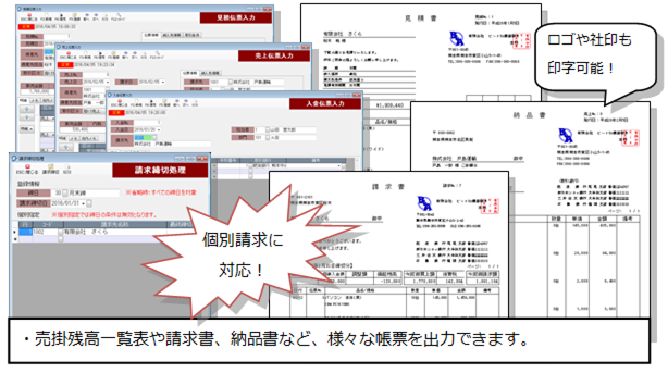 販売ナビ（販売管理システム）の見積、受注、売上、入金、請求管理